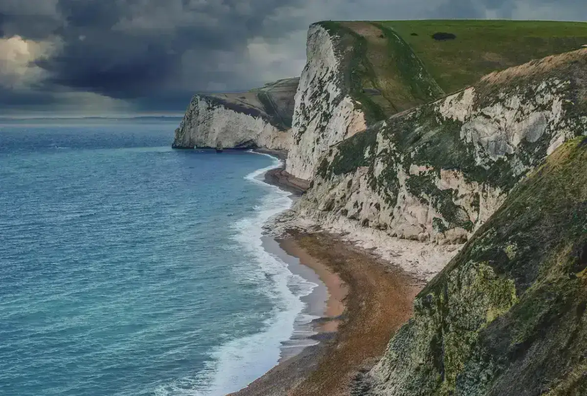 Aerial view of the Dorset Jurassic Coast