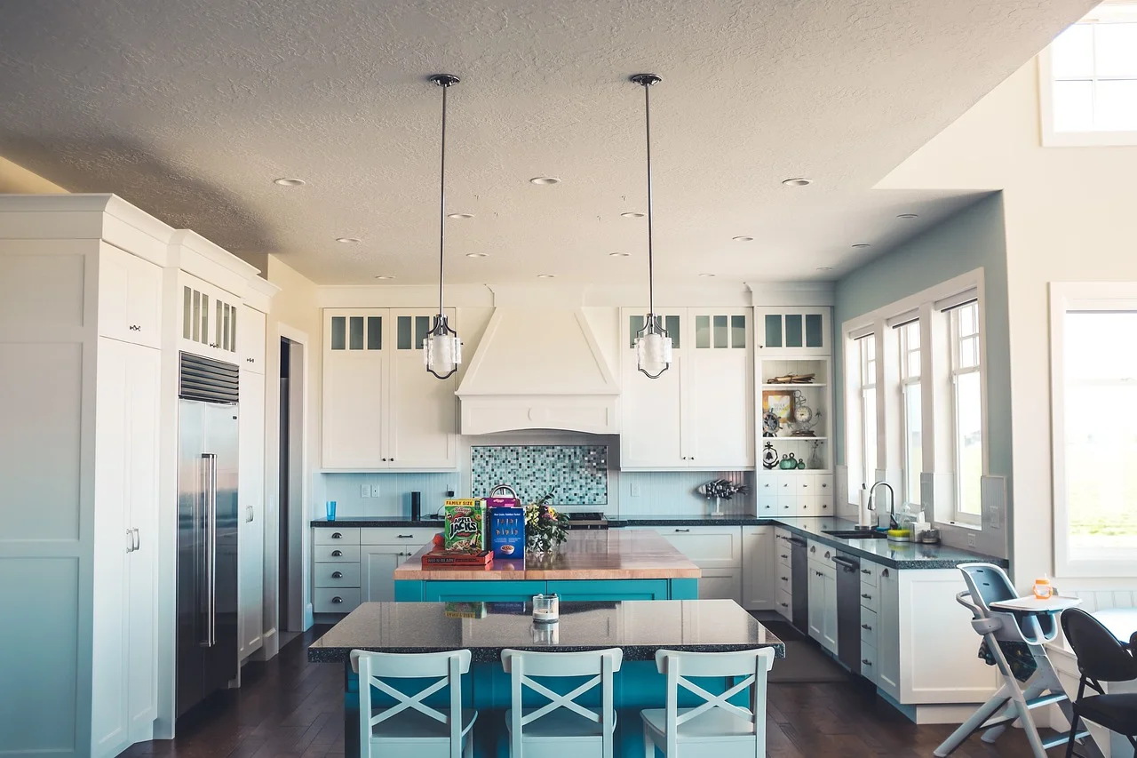 Modern country-style kitchen with plenty of workspace