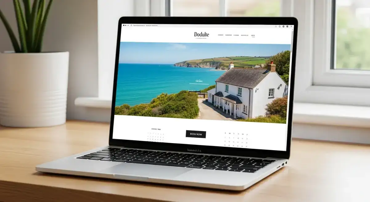A professional direct booking website for a holiday let on desktop
